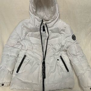 CLOSET COAT CLEANOUT BUY 1 GET 1— White puffer jacket with detachable black trim
